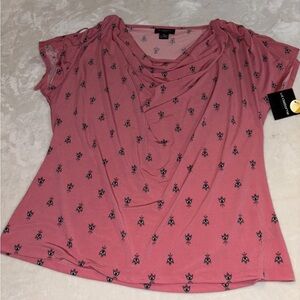 Liz Claiborne Women's Blouse in Pink with Floral Pattern